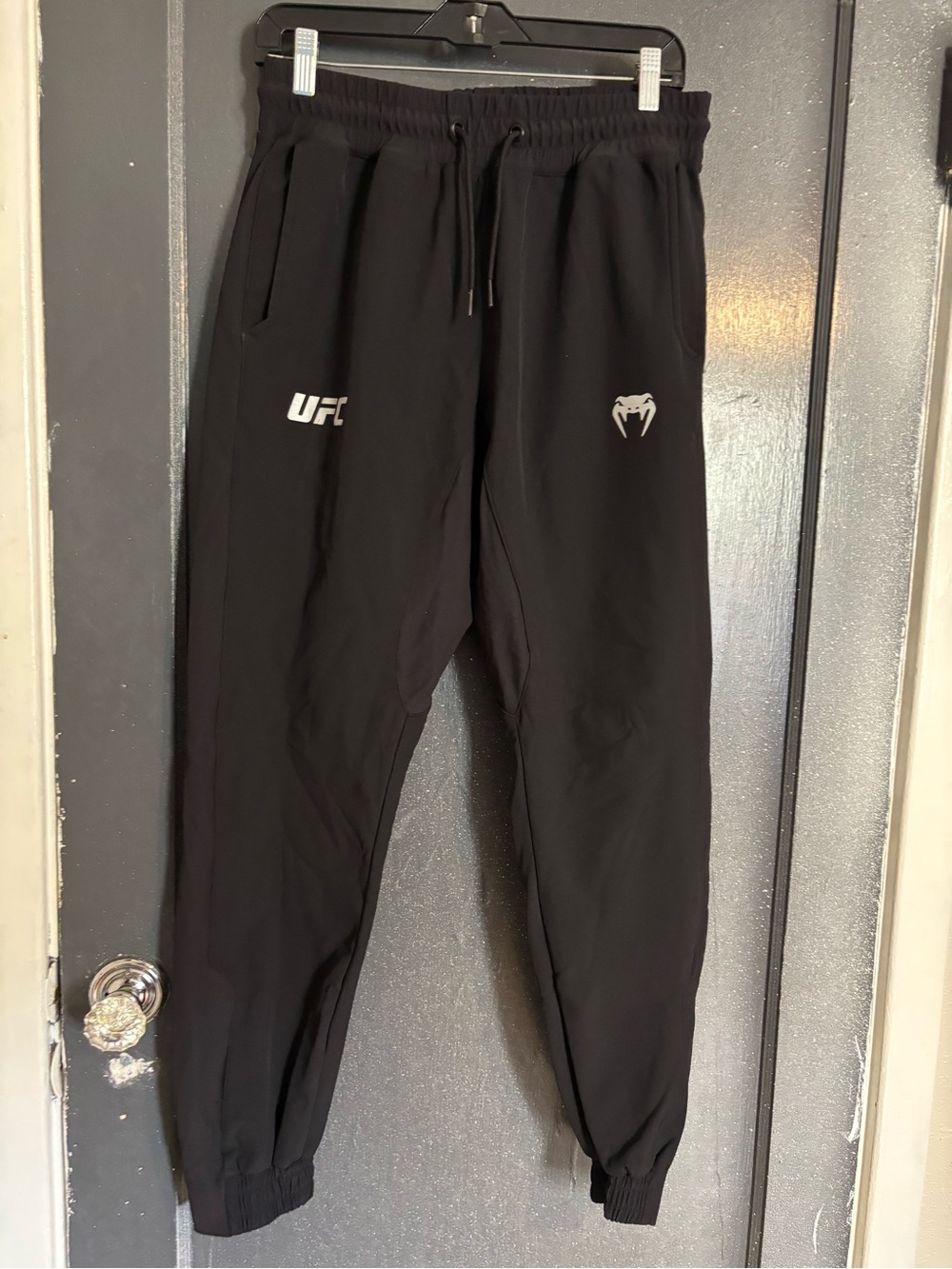 UFC Black Logo Athletic Jogger Pants